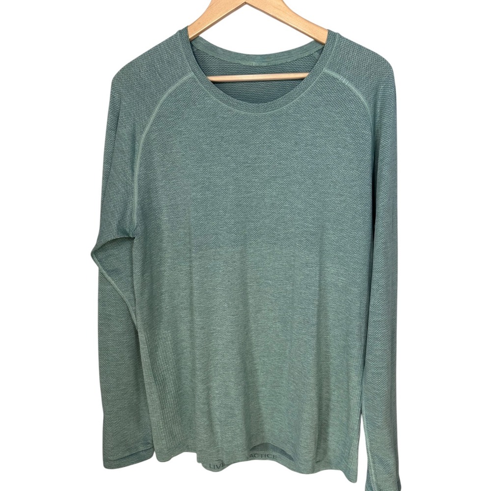 Lululemon Metal Vent Tech Long Sleeve Shirt Mens Large Sage Green Activewear - Picture 2 of 8